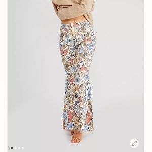 Free People Just Float On Printed Flare Jeans